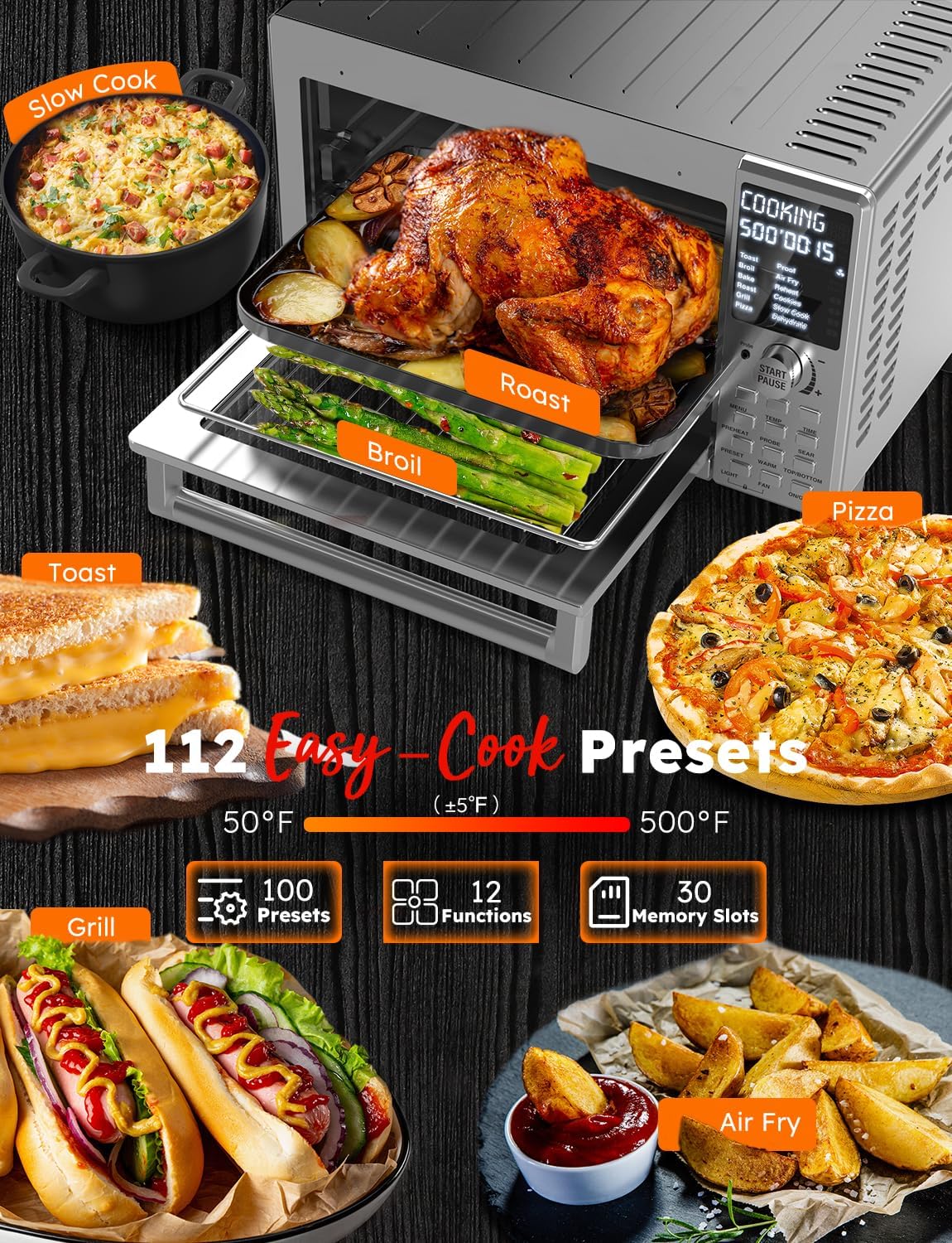 Bravo XL Pro Air Fryer Toaster Oven w/Grill Combo, 2026 New System | Ultra-Fast Convection, 35% Crispier, 2X More