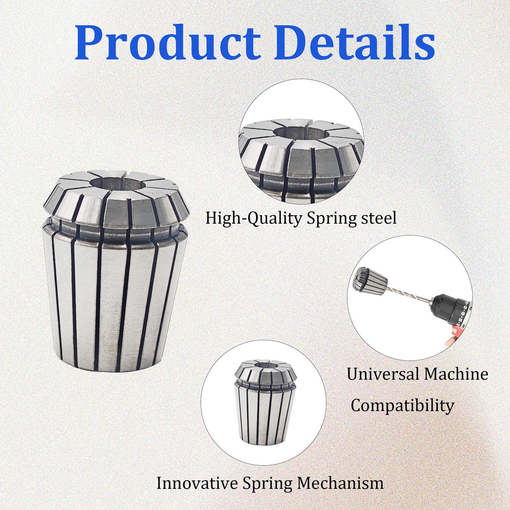 bociloy 2PCS ER32 Spring Collet, 1/2" High Precision Collet Chuck for CNC Router Milling Machine Lathe Spindle Tool Holder