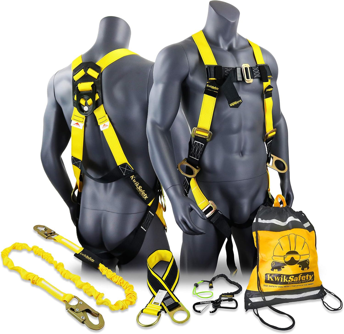 Fall Protection Safety Harness - Construction & Roofing Fall Arrest Safety Harnesses - ANSI OSHA Compliant