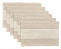 Linen Placemats, 12 x 18 Inch Set of 6 Placemats, Farmhouse Macrame Place Mats for Kitchen Table and Heat
