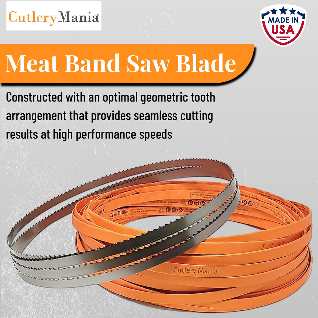 Cutlery Mania Meat Band Saw Blade 5/8x.022x4TPIx 76 3/4 inch (4 Pack)