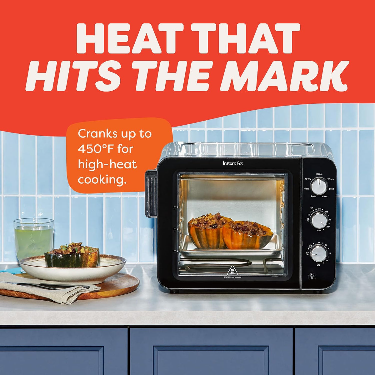 No Preheat Required* 4-Slice Air Fryer Toaster Oven with InstantHeat Technology, 7-in-1, Air Fry, Bake, Toast, Roast