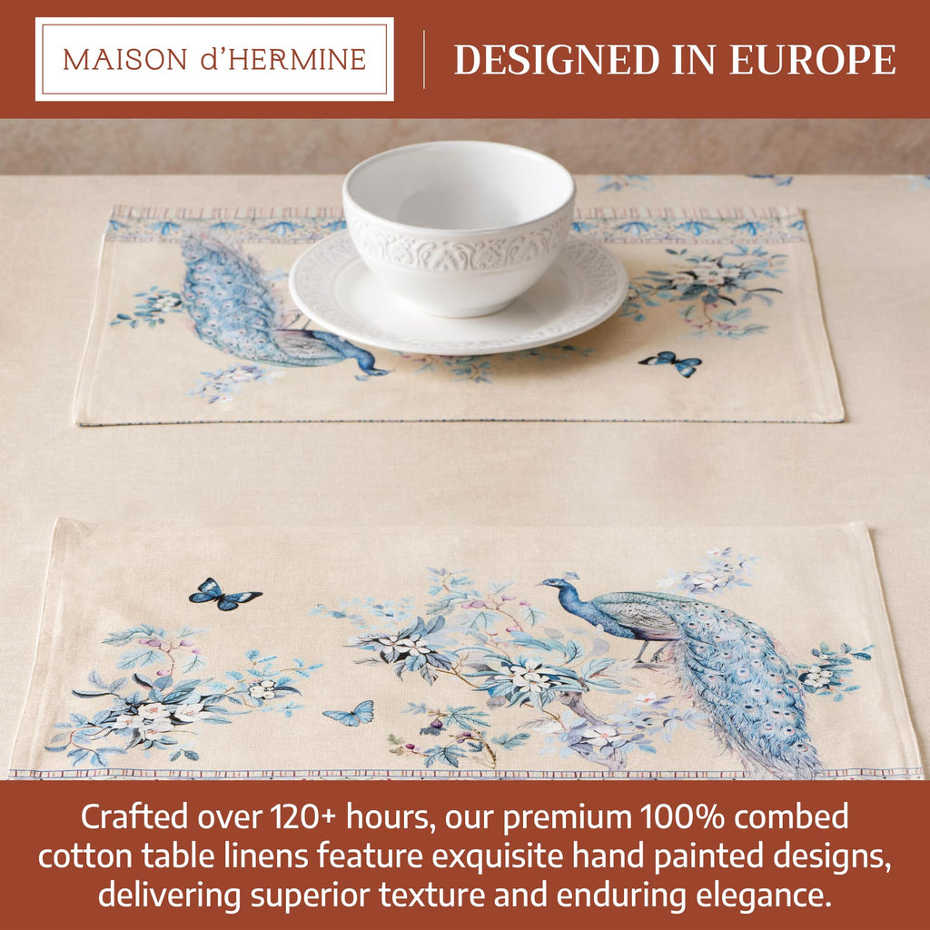 Placemats Set of 4 Reusable 100% Combed Cotton (13"x19")