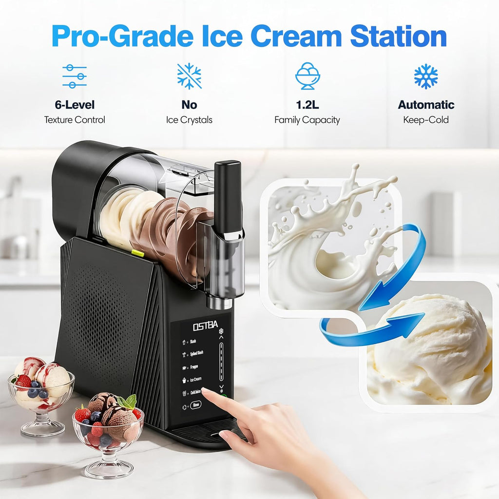 88oz Soft Serve Ice Cream Machine, No Ice Needed Slushie Maker