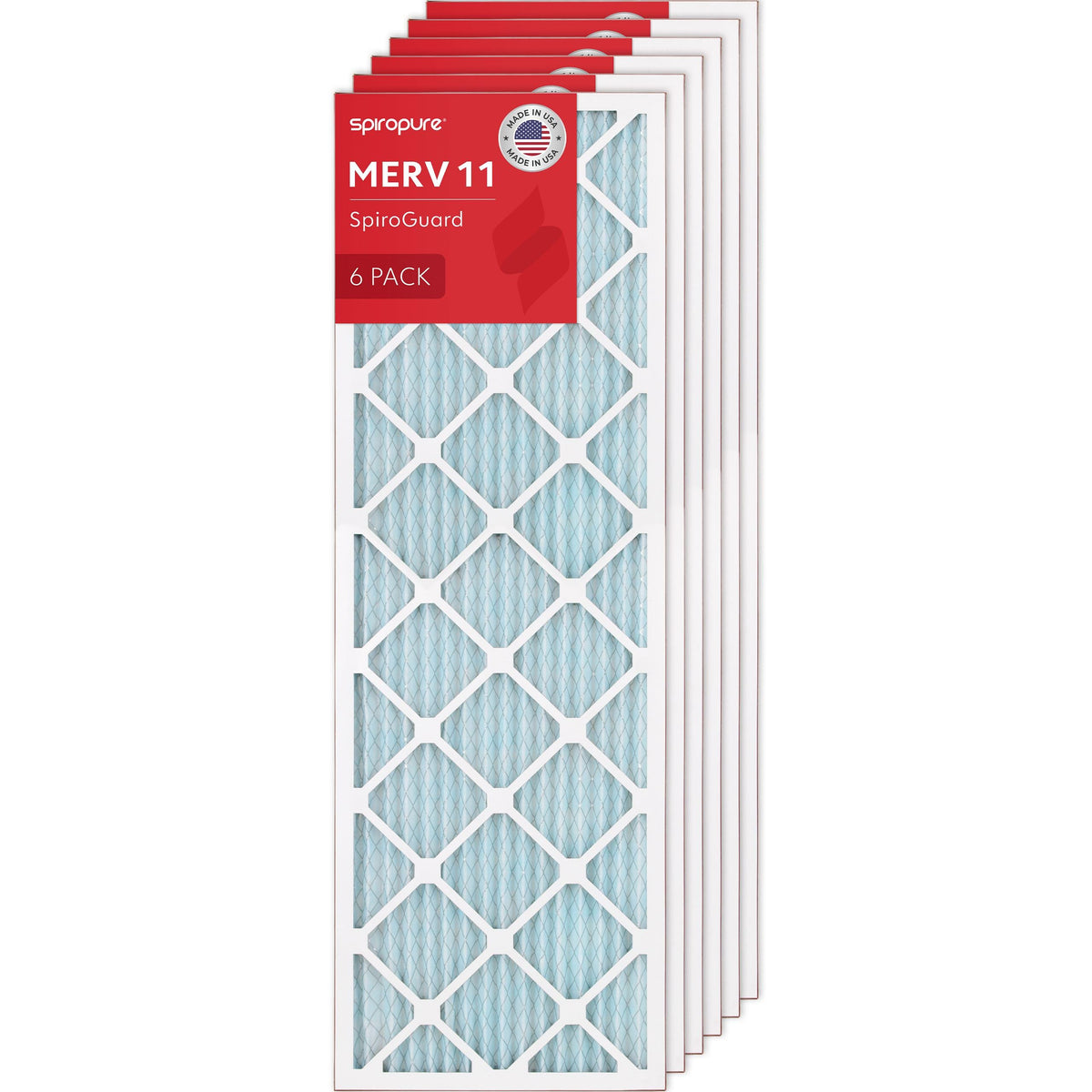 10x30x1 Air Filter MERV 11 Pleated AC Furnace Filters (6 Pack)