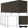 6'x24' Outdoor Privacy Screen Freestanding with Iron Poles and Stakes, Temporary Dog Fencing, Backyard Divider, Metal