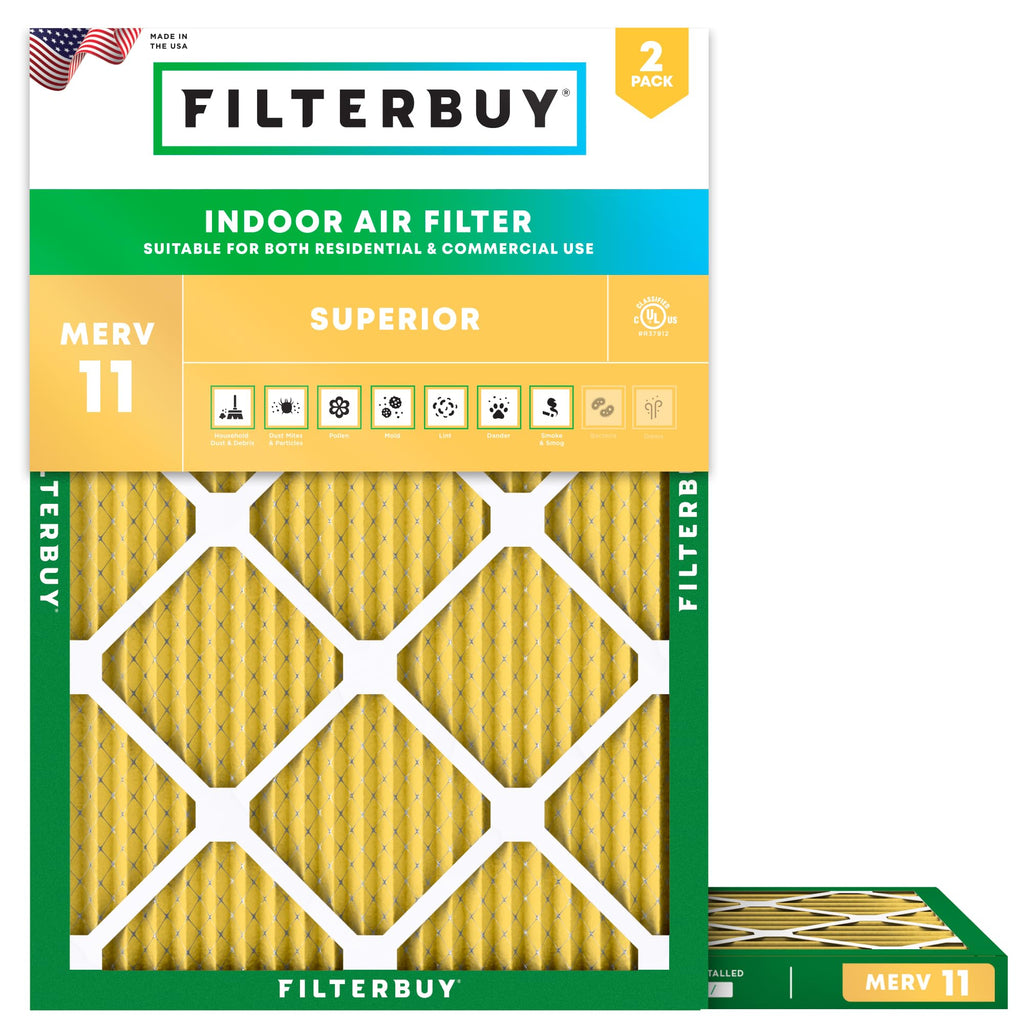 21.5x23.5x1 Air Filter MERV 11 Pet & Allergy Defense (2-Pack)
