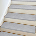 Bullnose Carpet Stair Treads Non Slip for Wooden Steps Indoor, 9.5" x 35" 4 Pieces, Extra Wide Bull Nose Carpet
