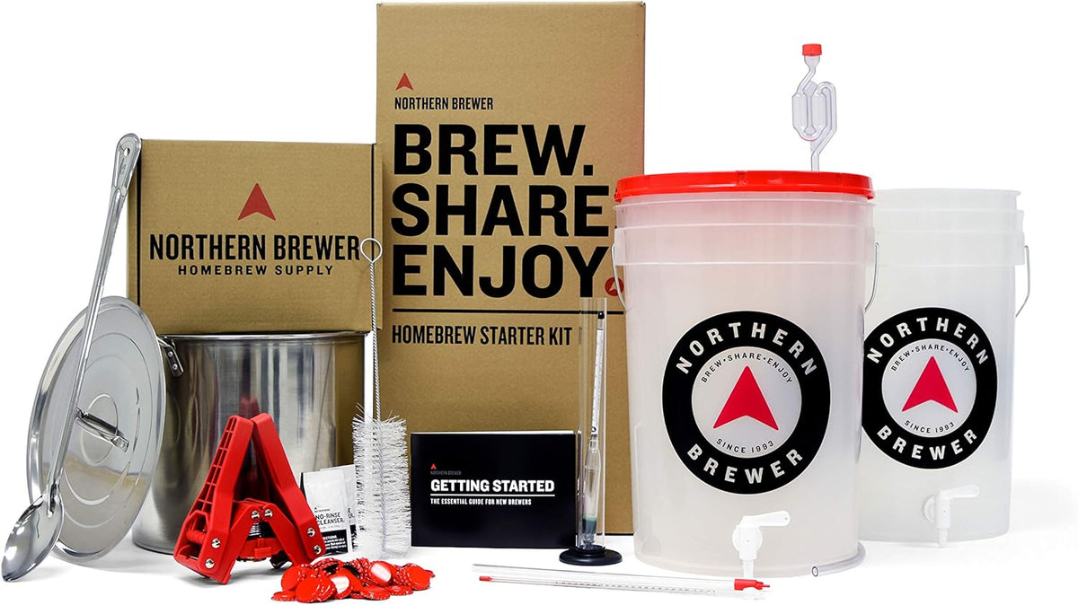 Brew. Share. Enjoy. HomeBrewing Starter Set, Equipment and Recipe for 5 Gallon Batches (Hank's Hefeweizen)