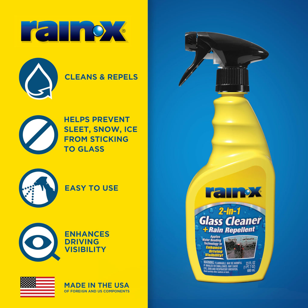 5071268 2-in-1 Glass Cleaner and Rain Repellant, 23 oz. (Pack of 1) - Provides a Streak-Free Clean for Automotive