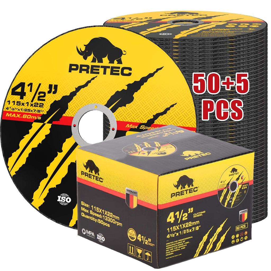 55 Pack Cut Off Wheels 4-1/2", Metal Cutting Wheel for Angle Grinder