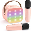 Karaoke Machine for Kids, Birthday Gifts for Girls Ages 4-12 Years Toy | 2 Wireless Microphones, Mini Portable