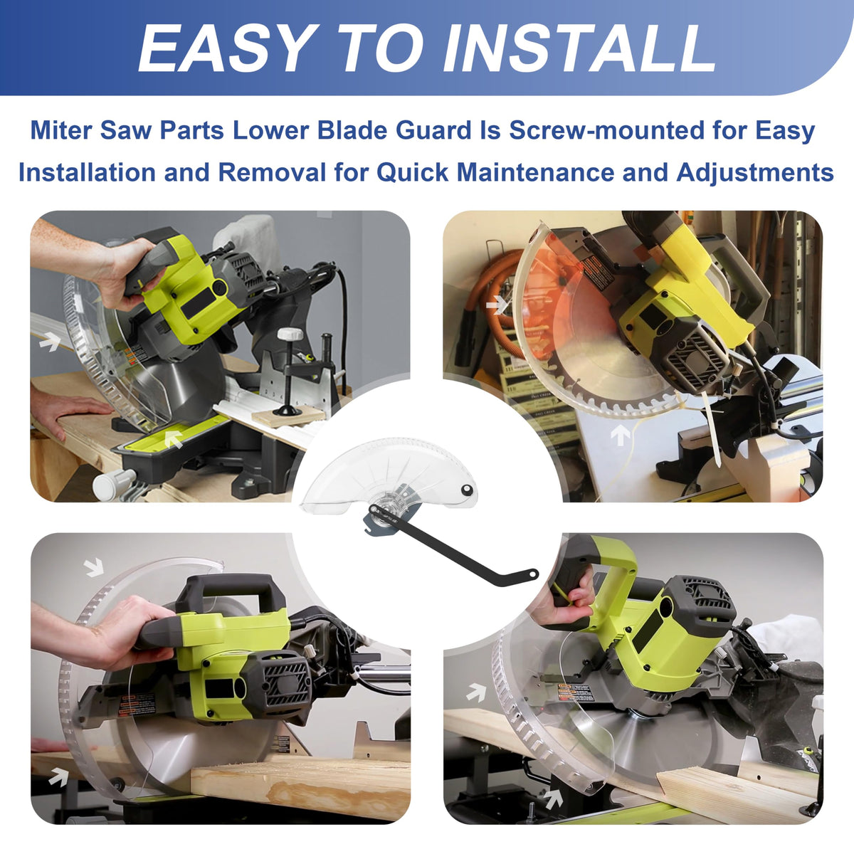 12" Miter Saw Safety Blade Guard for Ryobi Compound Miter Saws