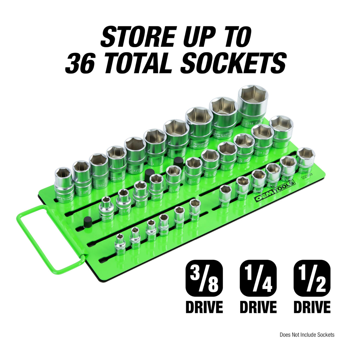 22389 Pro Magnetic Socket Tray with Customizable Ratchet Organizer