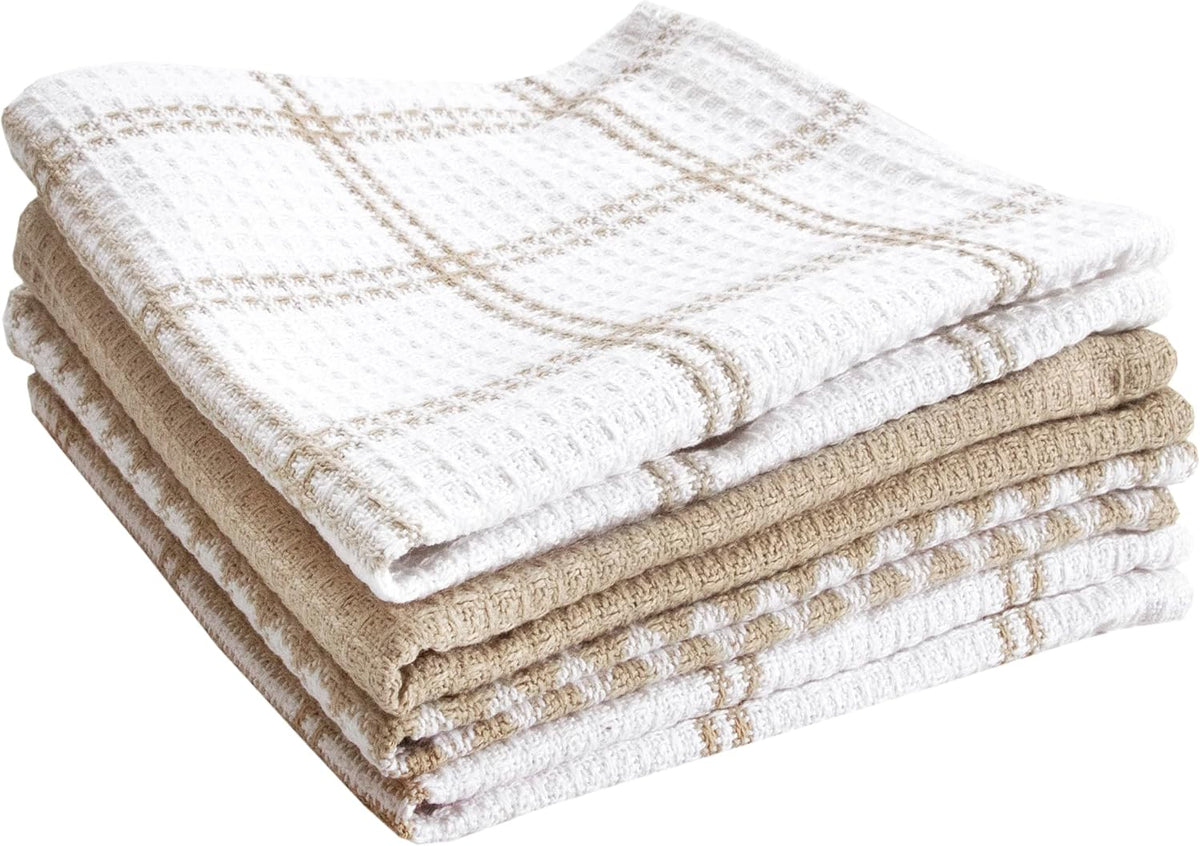 Premium Waffle Dish Cloths: Highly Absorbent, Super Soft Long Lasting - 100% Cotton, 12"x13" Towel for Cleaning &