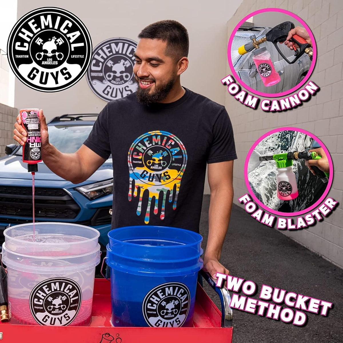 Mr. Pink Car Wash Soap - 16 oz Super Suds Foaming Car Wash Soap for Cannon, Blaster, or Bucket Washing - pH Balanced
