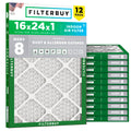 16x24x1 Air Filter MERV 8 Dust & Allergy Defense (12-Pack)