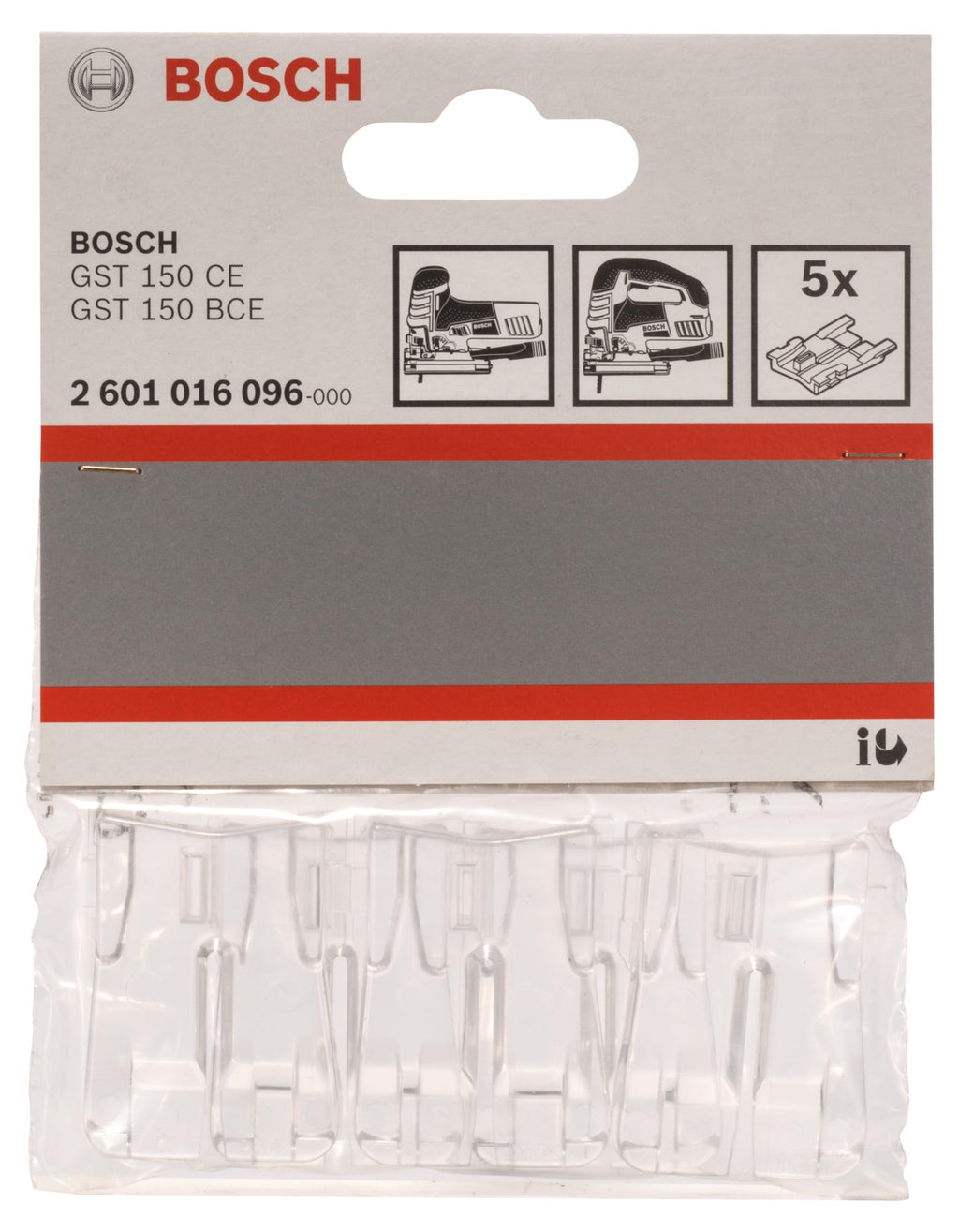 Bosch Professional 5x Anti-Splinter Guard for Bosch Jigsaws GST BCE/150 CE (39 x 7 x 28 mm, Accessories for Jigsaw)
