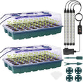 Seed Starter Tray with Grow Light, Intelligent Display Digital Controller, 80 Cells Seed Starter Kit with Humidity