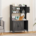 Litter Box Enclosure,51.1 inch Large Cat Litter Box Enclosure Furniture with 4 Layer Storage Shelves,Hidden Litter
