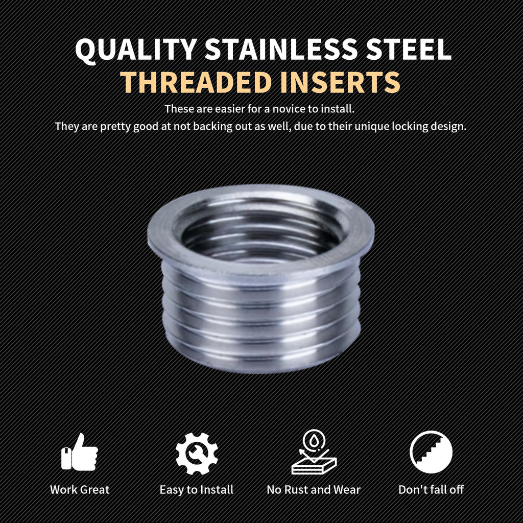 SENNMONN M14x1.5 Metric Thread Repair Kit, 10PCS Solid Bushing Inserts