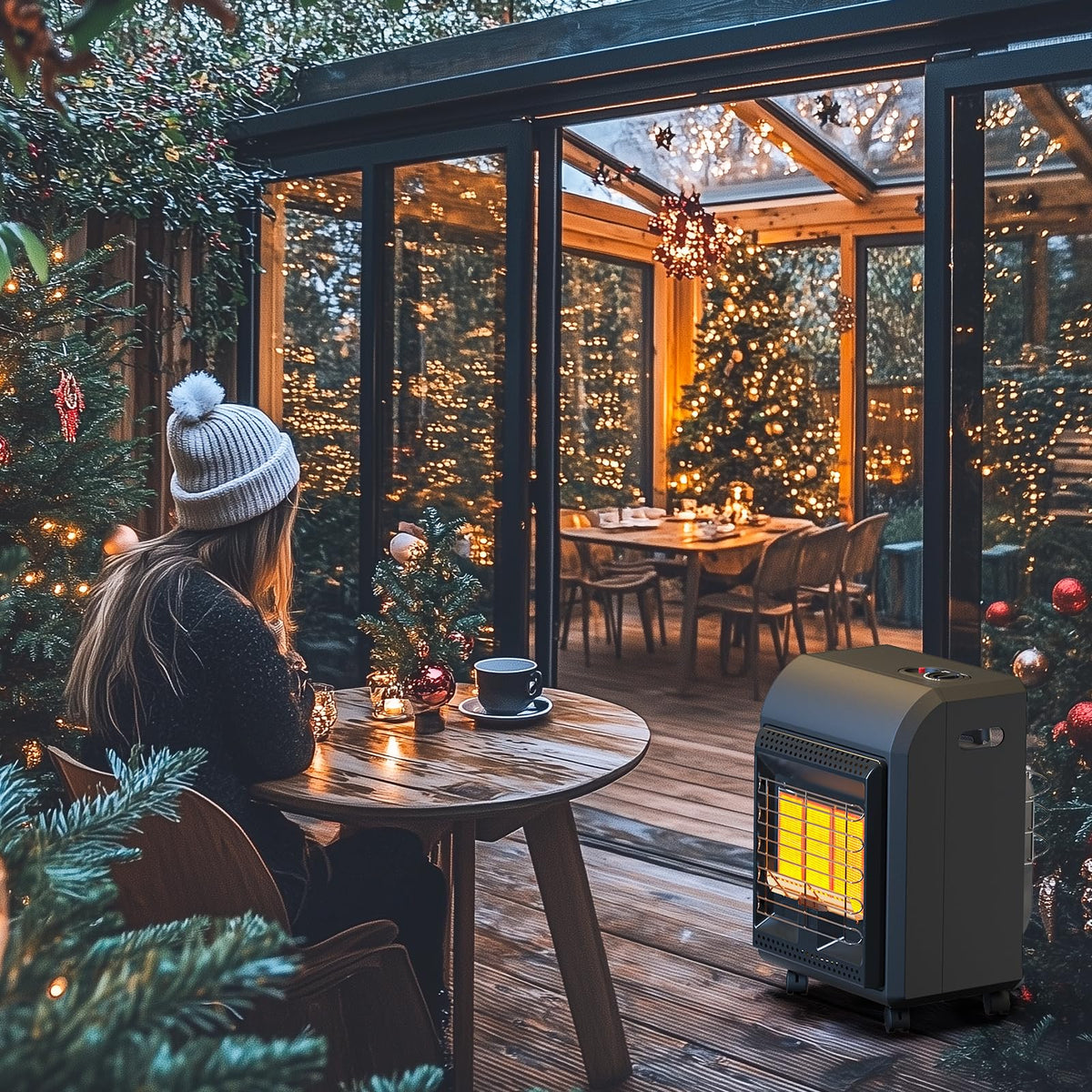 Propane Heater 18000 BTU Outdoor Propane Cabinet Heater Portable