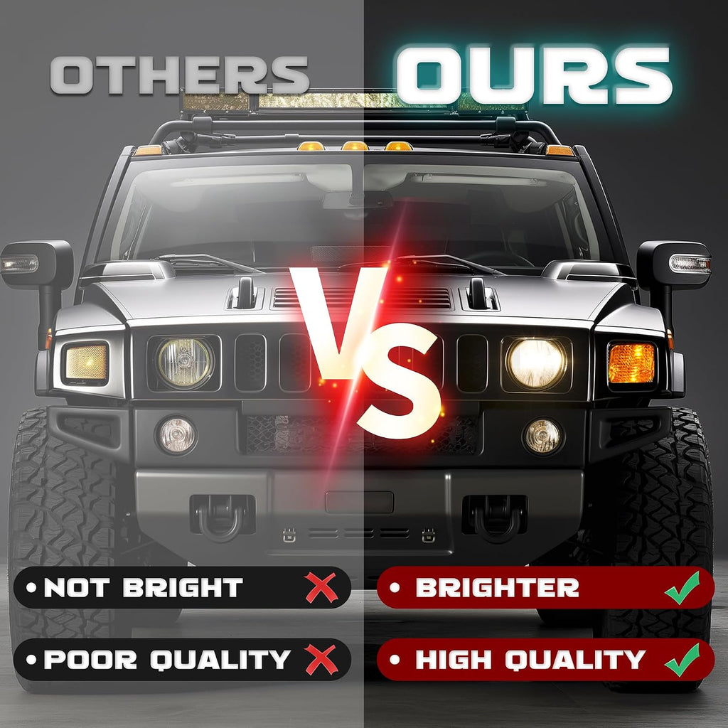 HECASA Headlight Assembly Compatible with 2006-2010 Hummer H3/09-10 H3T