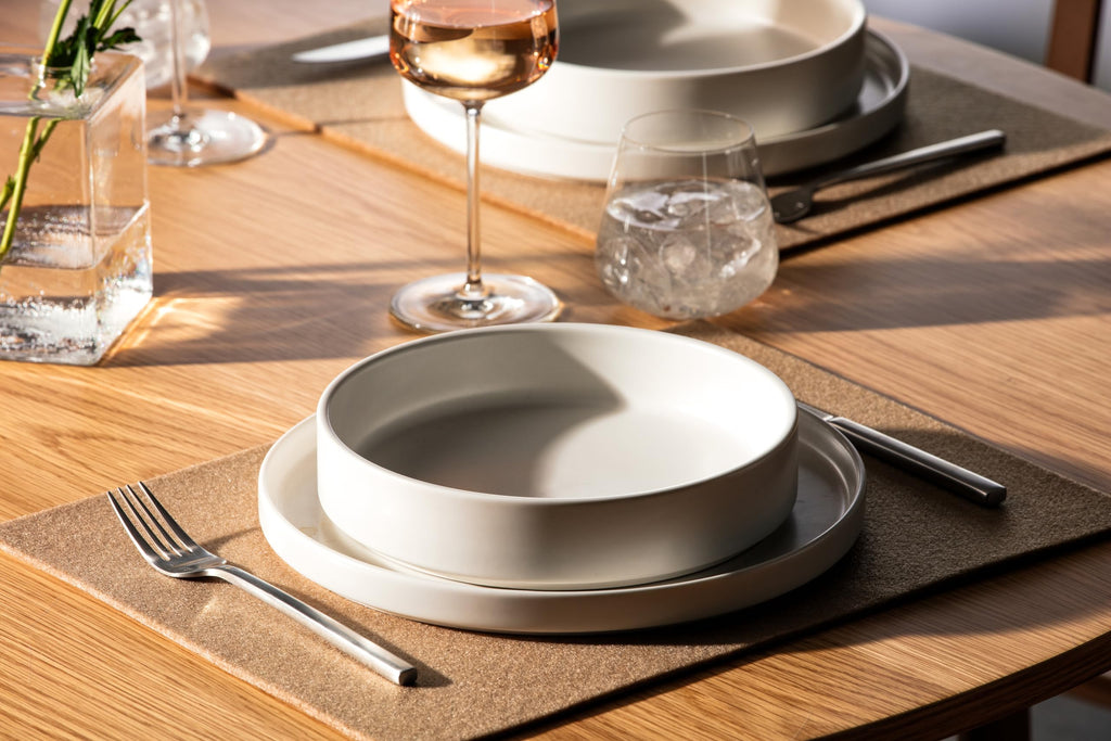 Loft Felt Placemat, 12.2 x 16.5 Rectangle Placemat (Set of 4), Sand
