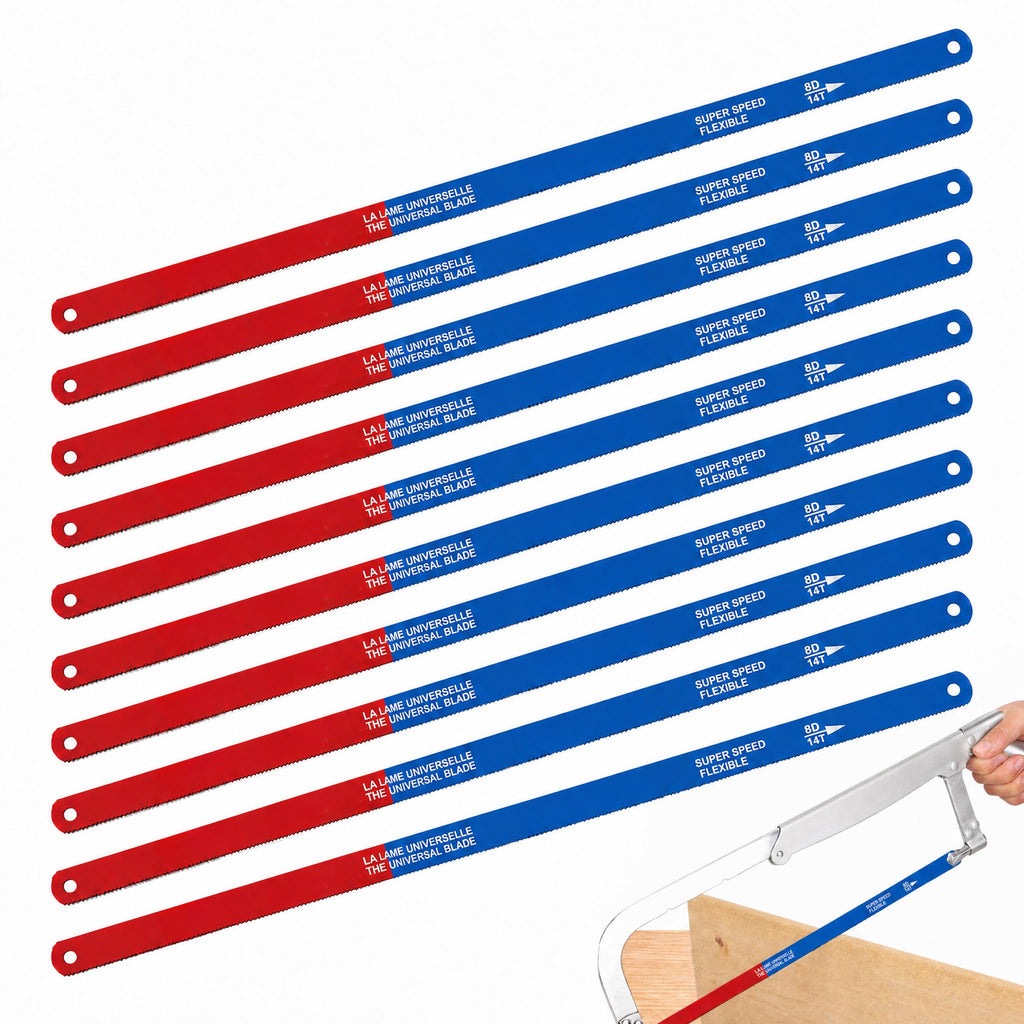 12" Hacksaw Replacement Blades, 14 TPI, Pack of 10