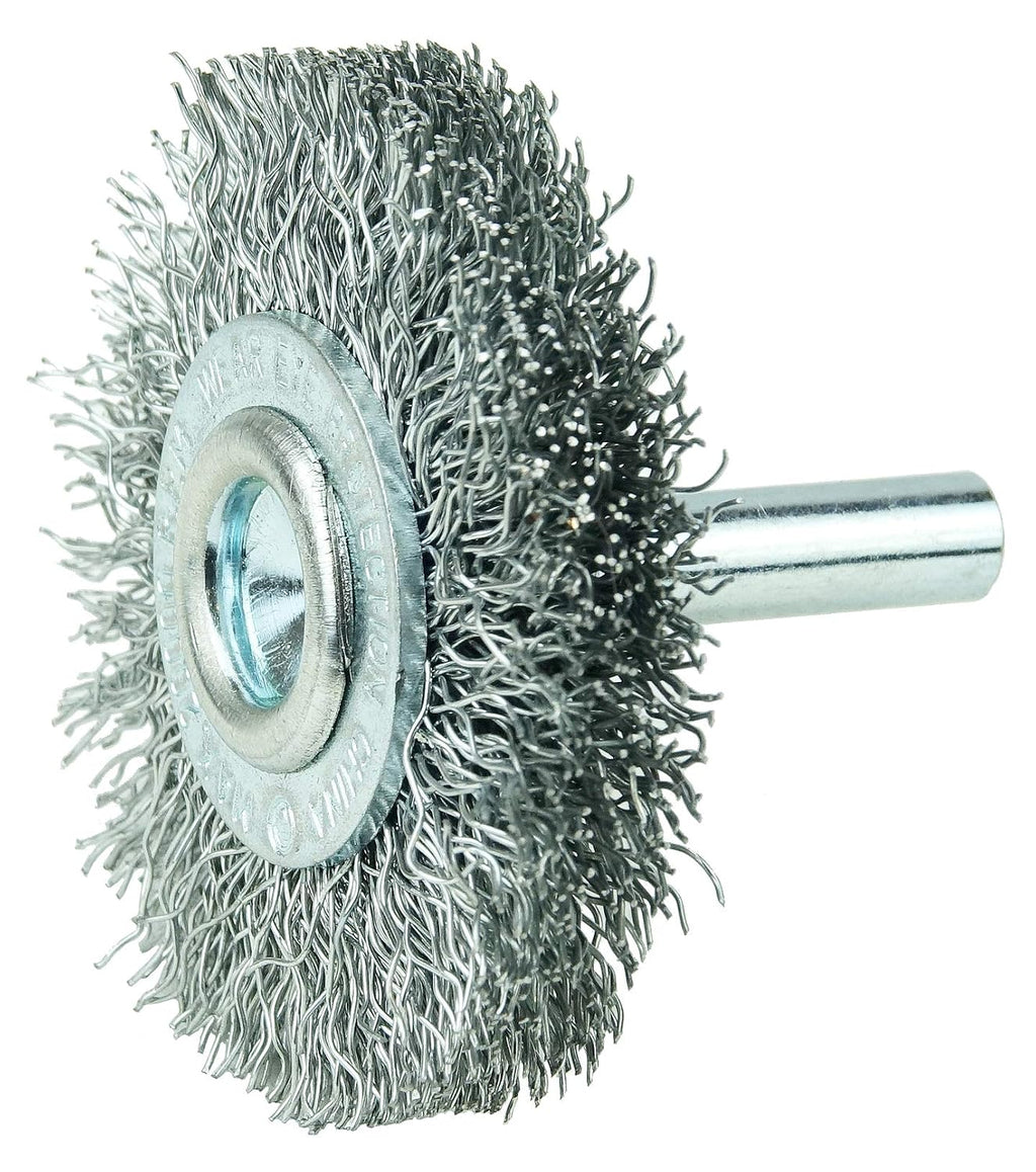 Weiler 36209 Wolverine 2" Crimped Wire Wheel, .012" Steel Fill, 1/4" Stem (Pack of 10)