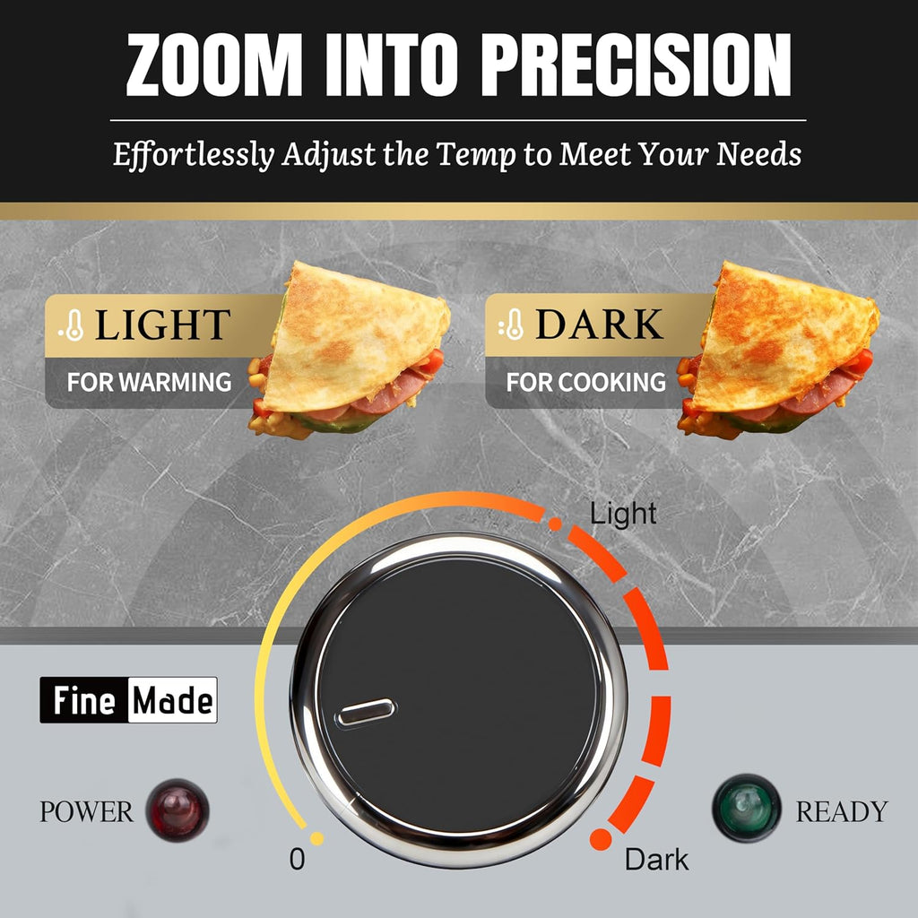 Electric Griddle Nonstick, Multi-Funtional Quesadilla Maker 10 Inch, Electric Grill Indoor, Pancake Griddle & Pan