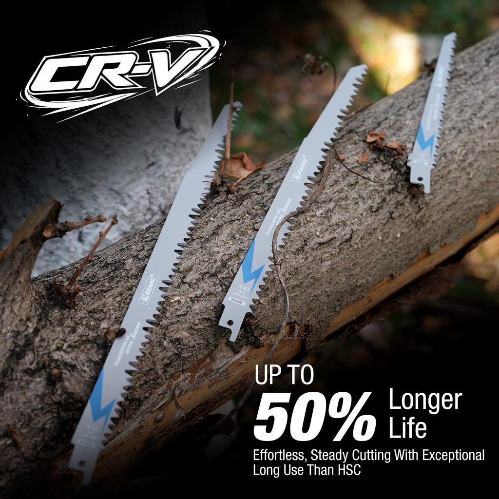 EZARC Reciprocating Saw Blades, 6-Inch 6TPI for Wood Pruning, 5-Pack