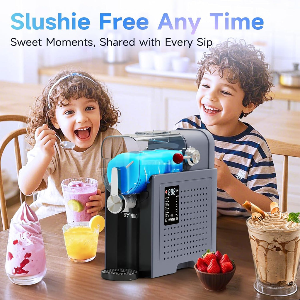 Slushie & Soft Serve Ice Cream Machine for home, No Ice Needed