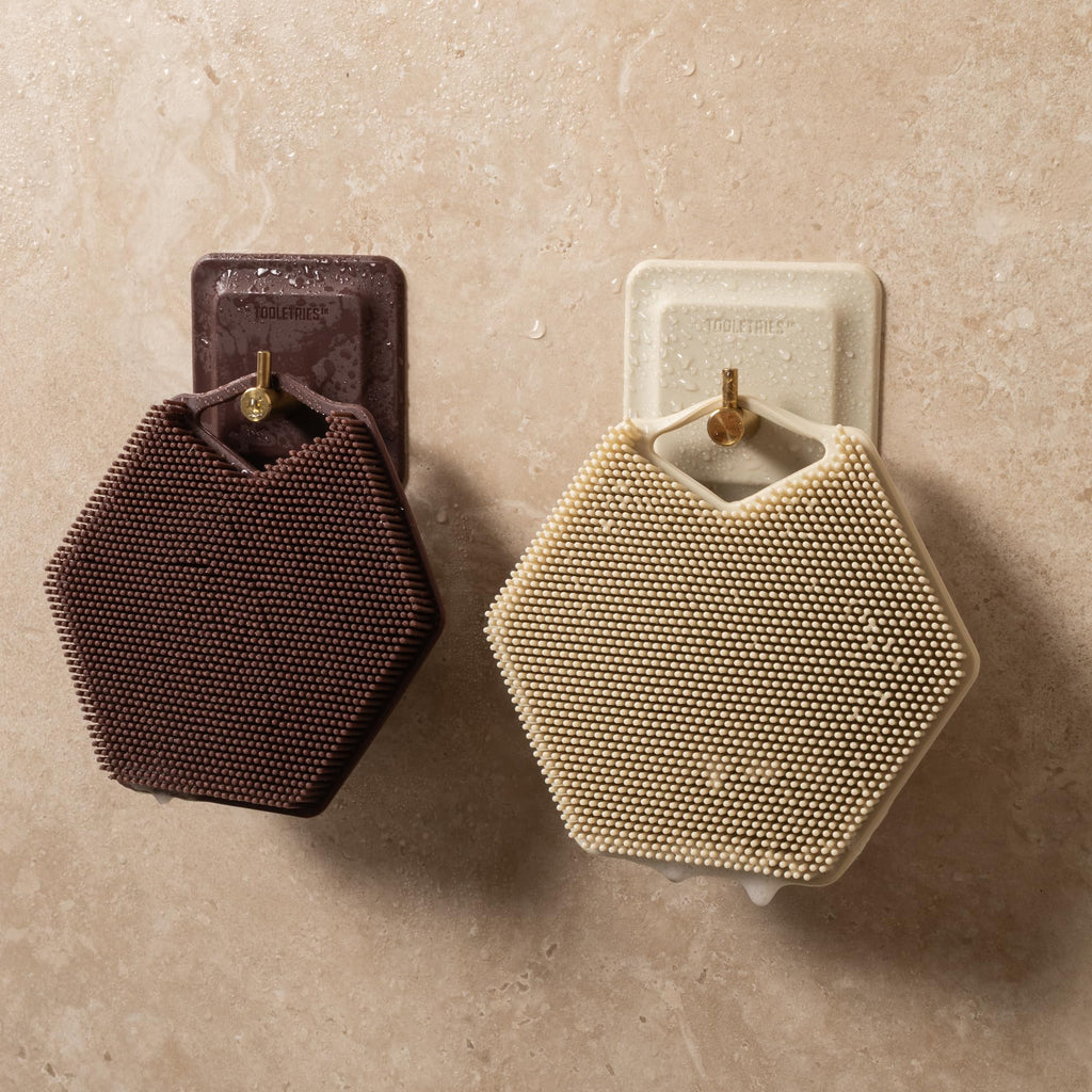 Silicone Body Scrubber 2.0, Loofah Alternative - Chocolate