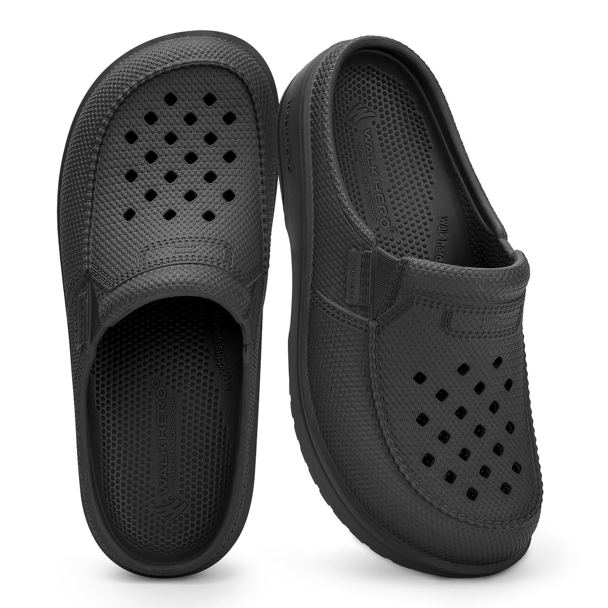 Garden Clogs for Women and Men with Arch Support & Cushion Footbed Black