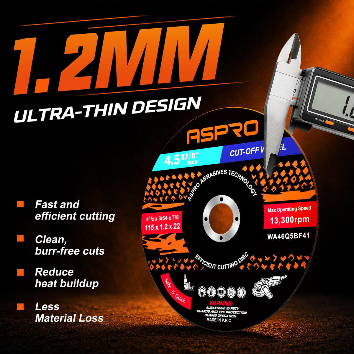 4 1/2 Cut Off Wheel for Metal 35 PCS, 2X Longer Life for Angle Grinder