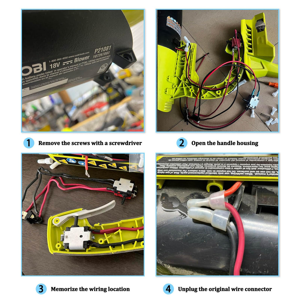 291632001 Switch Wiring Harness OME Part for Ryobi Leaf Blower (UL)