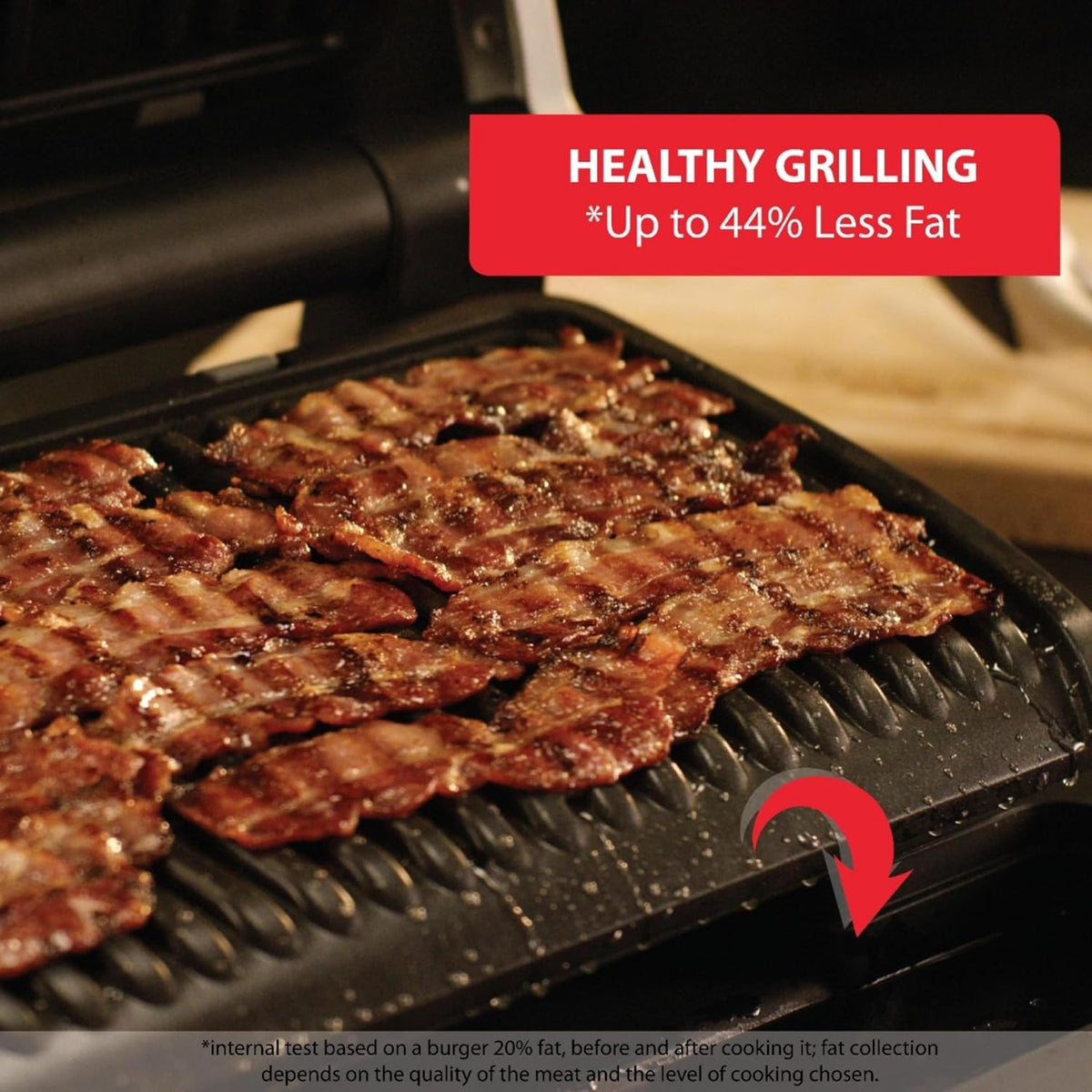OptiGrill Stainless Steel XL Electric Grill, 6 Servings, 9 Intelligent Automatic Cooking Modes, Panini Press, 1800