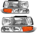 for 2000, 2002, 2006 Chevy Tahoe Halogen Headlight W/O Bulbs