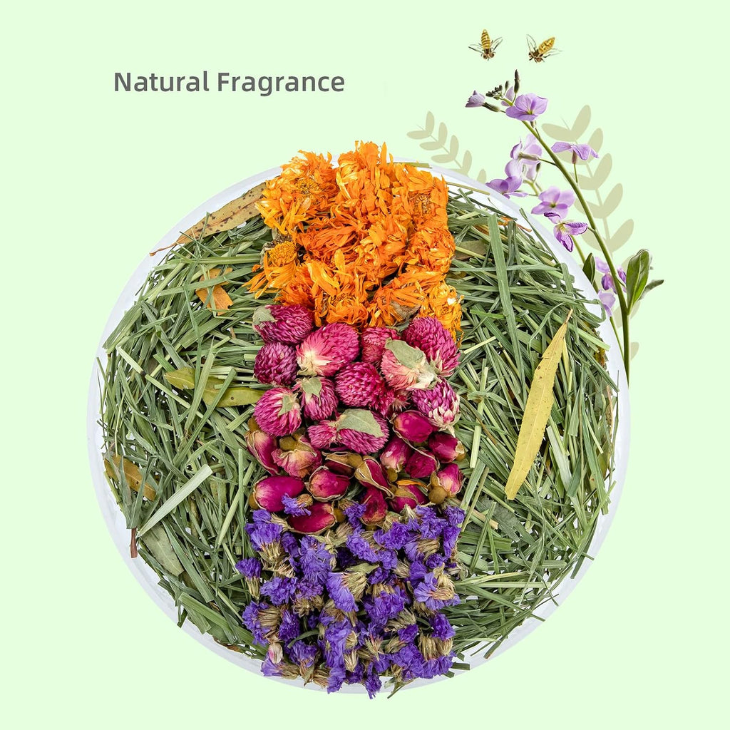 Natural & Soft Hamster Bedding Mate: Air-Dried Flowers & Grass