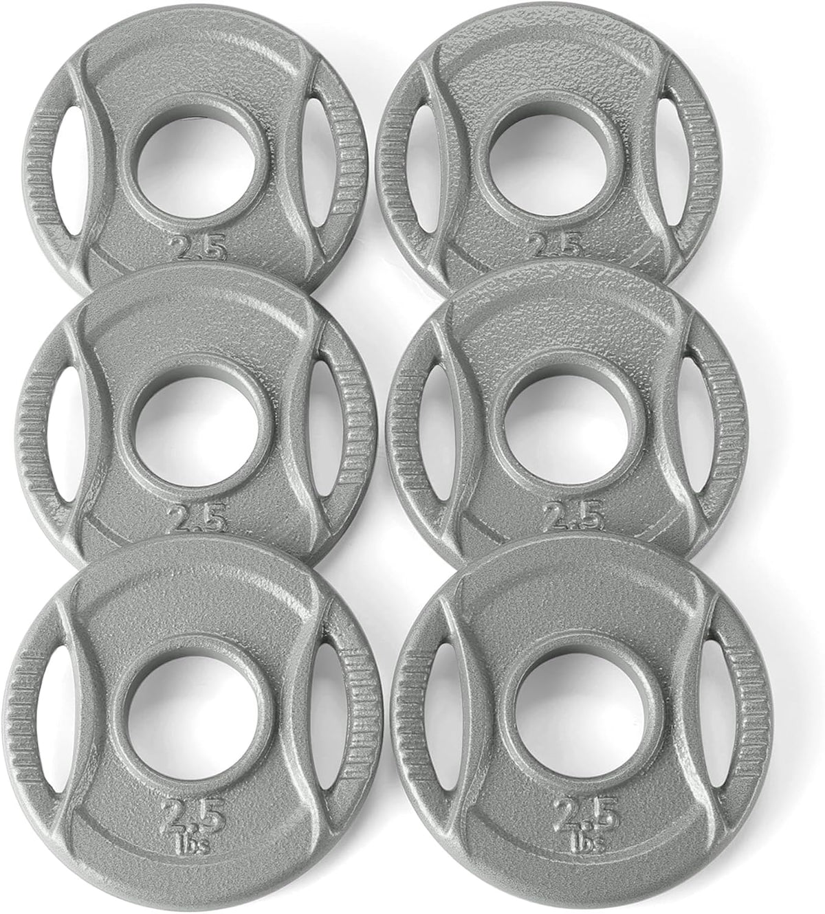 2-Inch Olympic Grip Weight Plates, Cast Iron