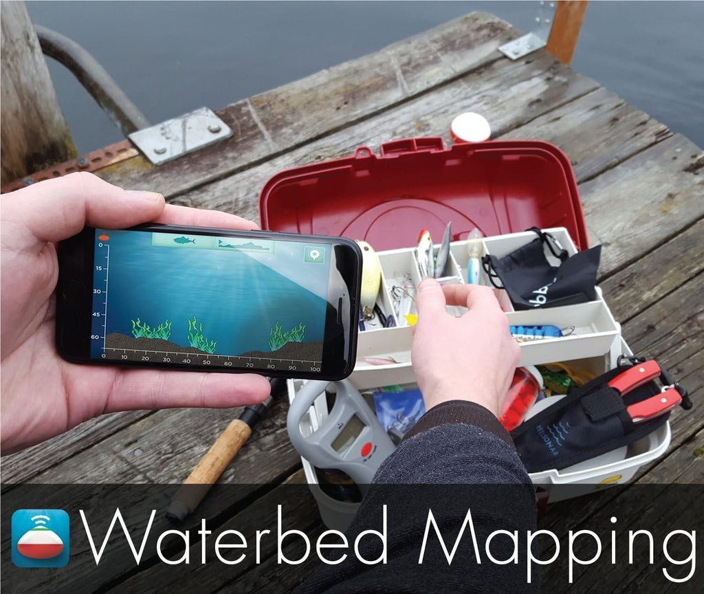 iBobber portable wireless bluetooth fish finder depth finder with depth range of 135 feet 10+ hrs battery life with