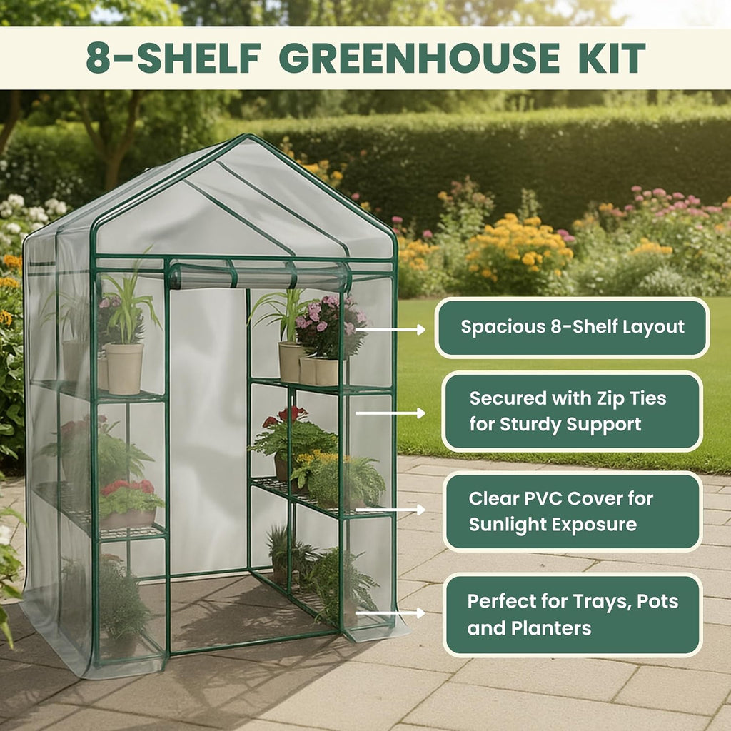 Walk in Greenhouse, 56 x 56 x 76-Inch