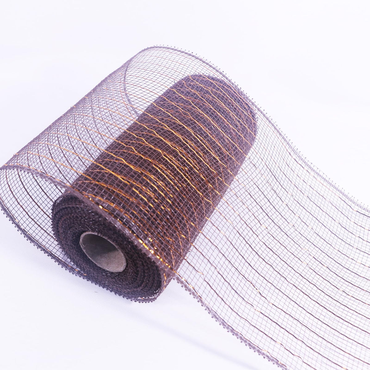 2 Rolls Brown Deco Mesh Ribbon for Fall Halloween Wreath Crafts