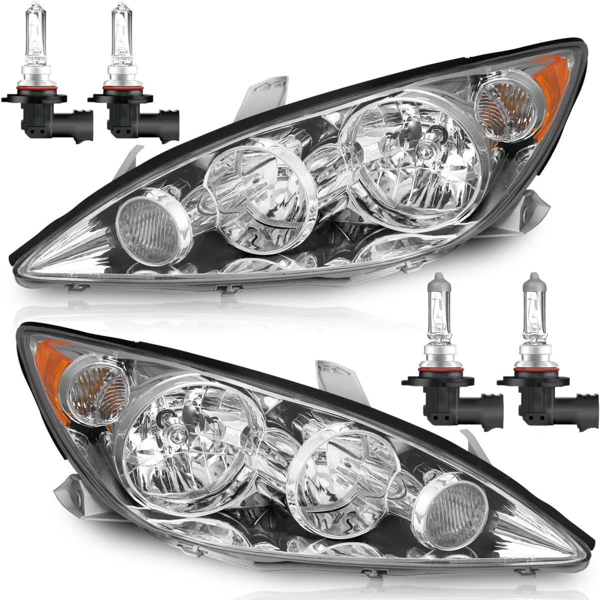 Headlights w/Bulbs for 2005 2006 Toyota Camry LE XLE