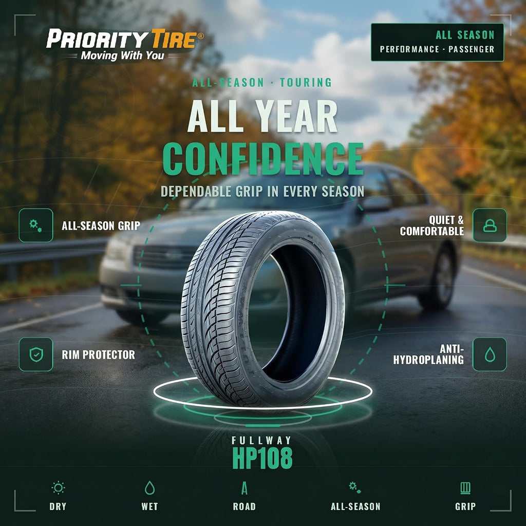HP108 215/55ZR17 98W XL All Season High Performance Tire | Passenger High Performance All Season Traction 98W Rated