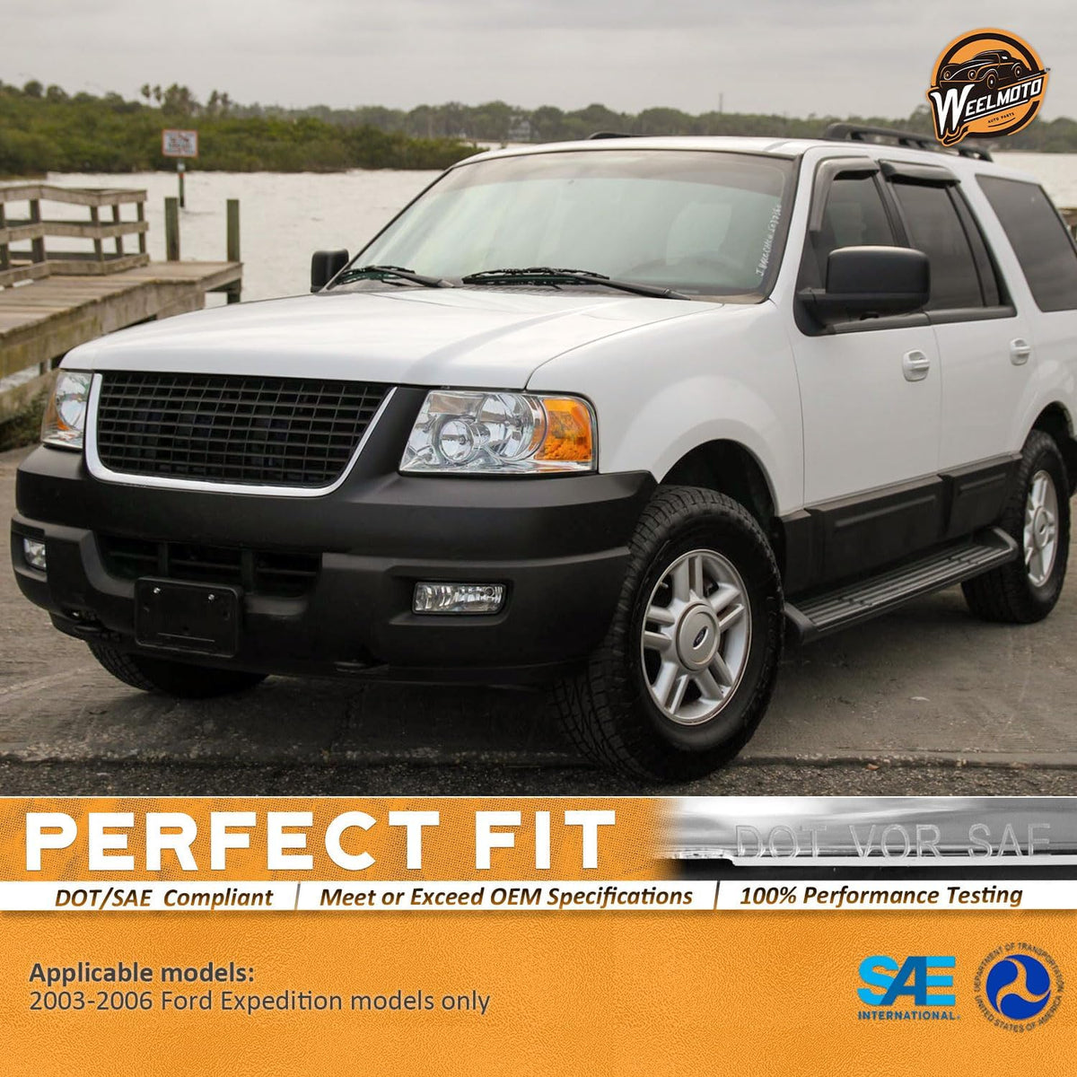 WEELMOTO Headlights Assembly for 2003 2004 2005 2006 Ford Expedition