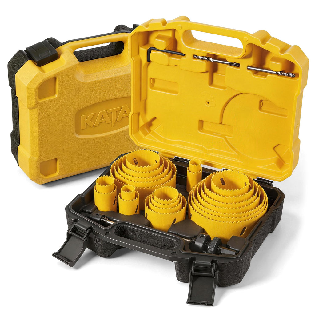 KATA 28 Piece Bi Metal Hole Saw Set 3/4"-4-3/4" for Metal Wood PVC Drywall