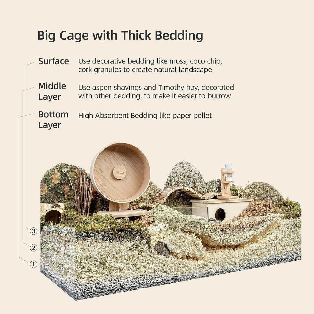 Aspen Shaving Hamster Bedding: 30L Absorb Odors & No Dust