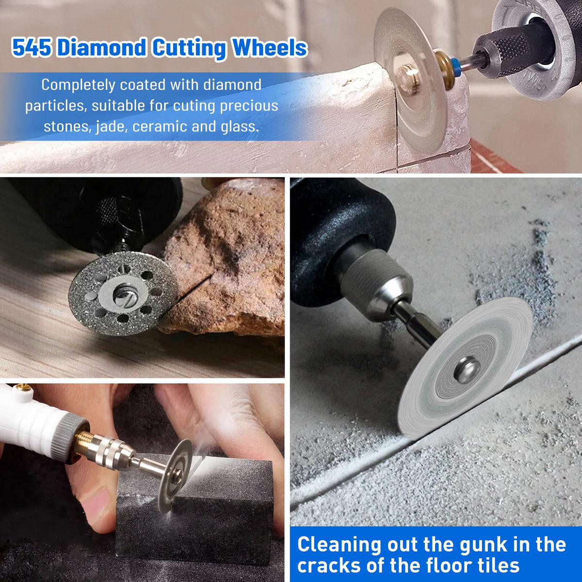 shengbenhao 20 22 25 30mm 40Pcs Diamond Cutting Wheel 545 for Dremel